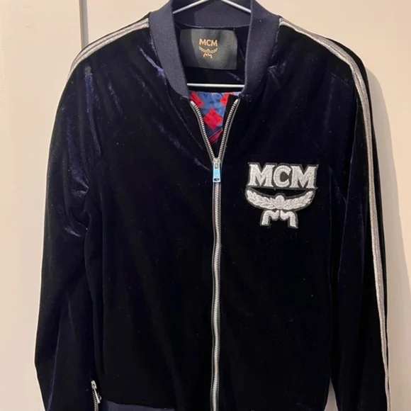 MCM  Souvenir Bomber Track Jacket ( UNISEX ) Logo Liner Size Small (EUC) - Picture 6 of 11